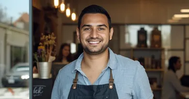 A business owner at work
